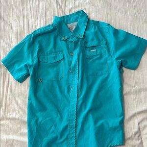 Crown & Ivy Blue Button Down Shirt Lightweight